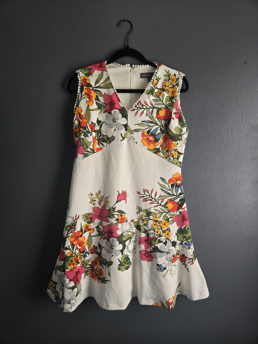 Donna Ricco New York White Floral Mini Flounce Dress 14
